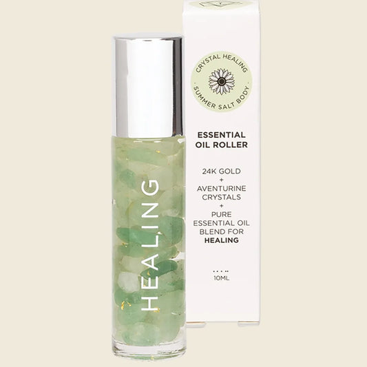 Summer Salt Body Essential Oil Roller 24K Gold Healing Aventurine 10ml