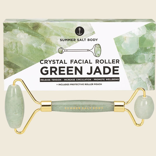 Summer Salt Body Crystal Facial Roller Green Jade