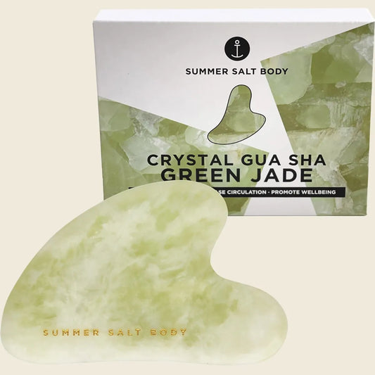 Summer Salt Body Crystal Gua Sha Green Jade