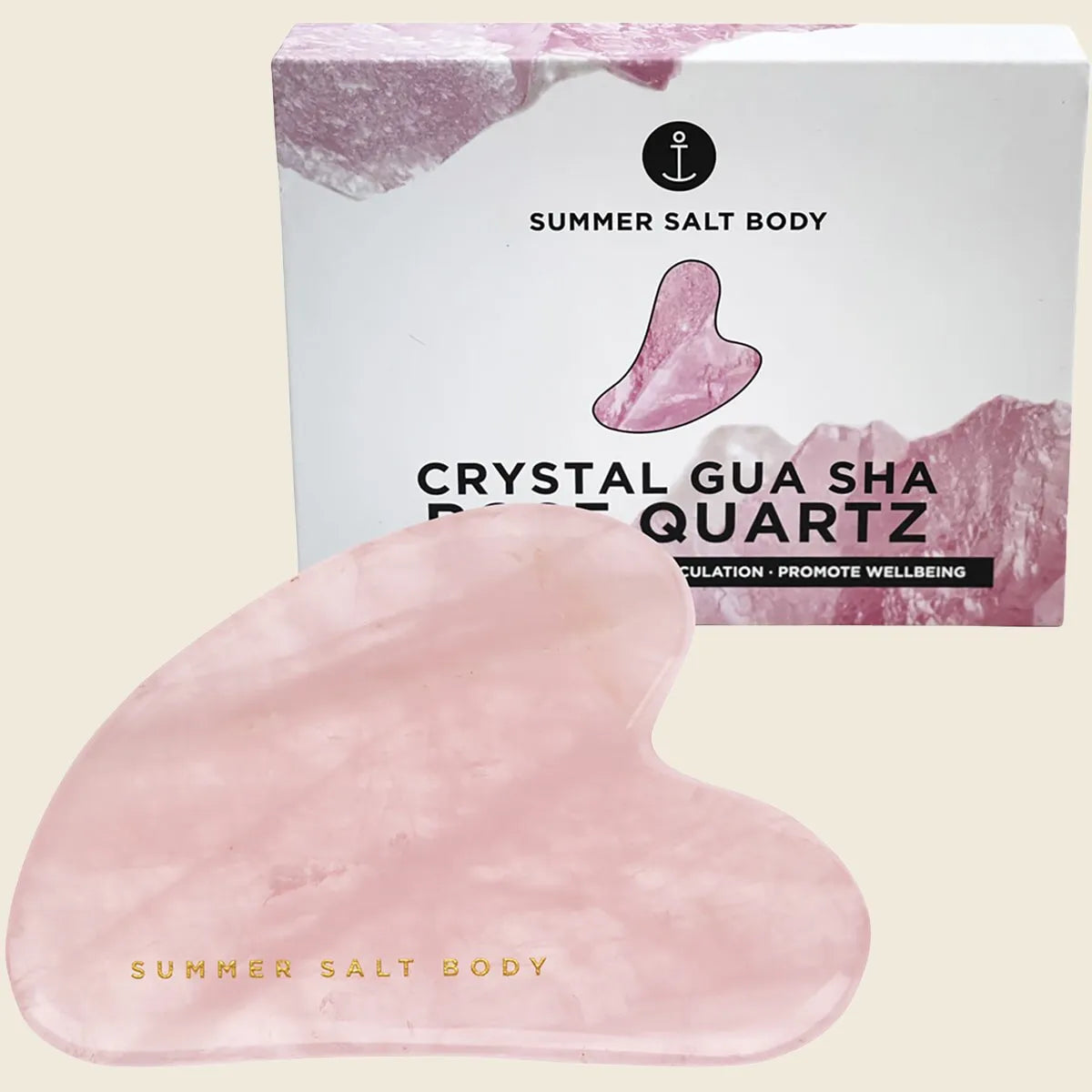Summer Salt Body Crystal Gua Sha Rose Quartz