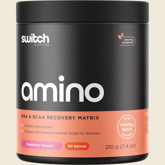 スイッチ・ニュートリション アミノ EAA＆BCAA エレクトロライト・リカバリー ラズベリー味 210g