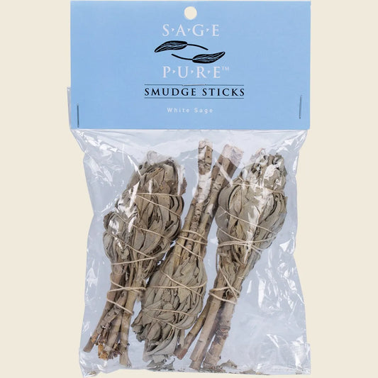 Tulsi Sage Pure Smudge Stick White Sage Small 8cm 3pk