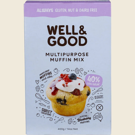 Well & Good Multipurpose Muffin Mix 40% Less Sugar 400g