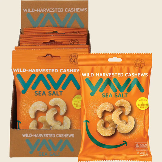 Yava Wild-Harvested Cashews Sea Salt 10x35g