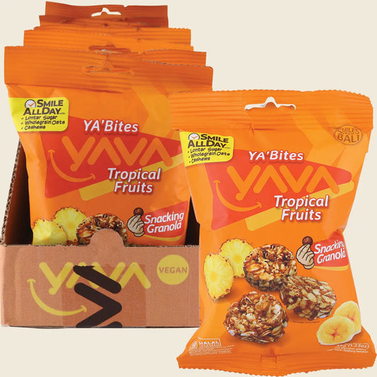 Yava YA'Bites Granola Snack Tropical Fruits 8x35g